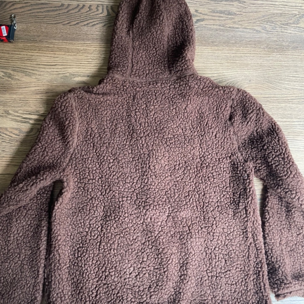 Toad & Co (M) Sespe Sherpa brown fleece hoodie jacket brown - Picture 7 of 10